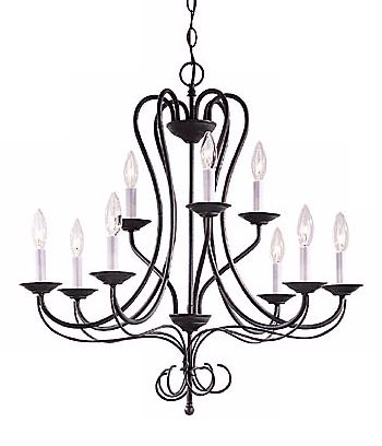 Bronze Finish 23" Wide Chandelier
