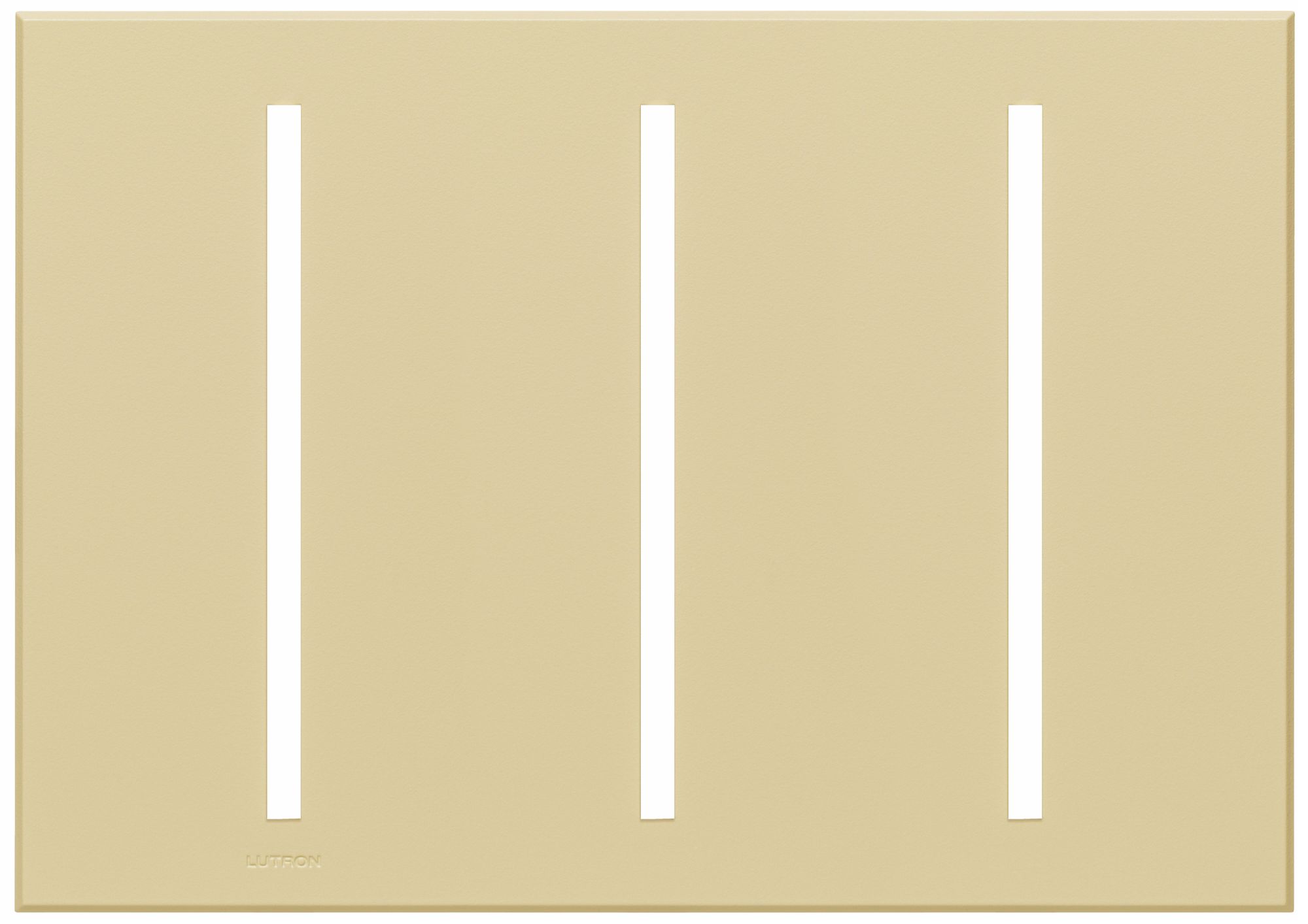Lutron Vierti Almond Three Gang Screwless Faceplate