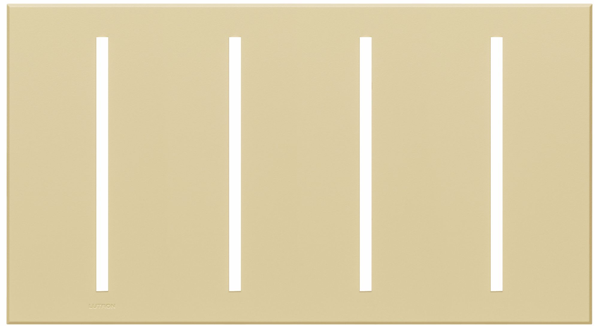 Lutron Vierti Almond Four Gang Screwless Faceplate