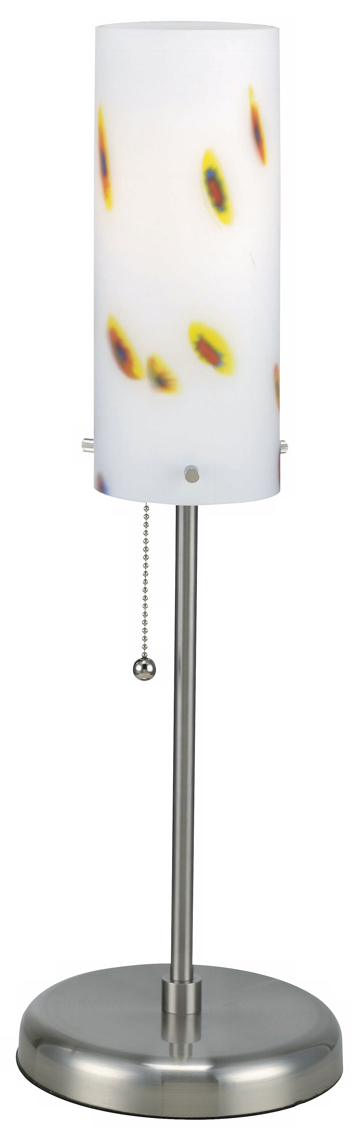 Lite Source Frost Glass Cylinder Table Lamp