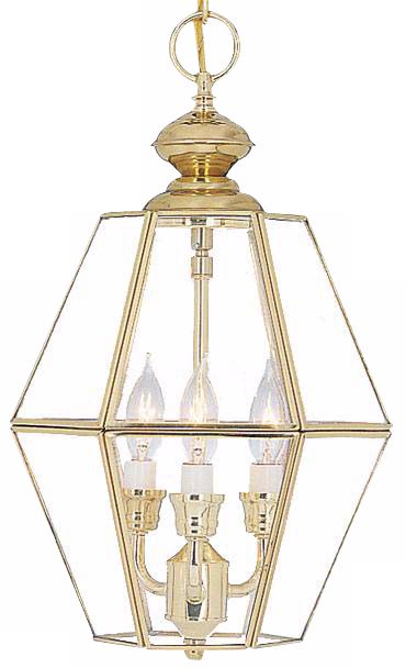Polished Brass 18" High Entry Hall Chandelier
