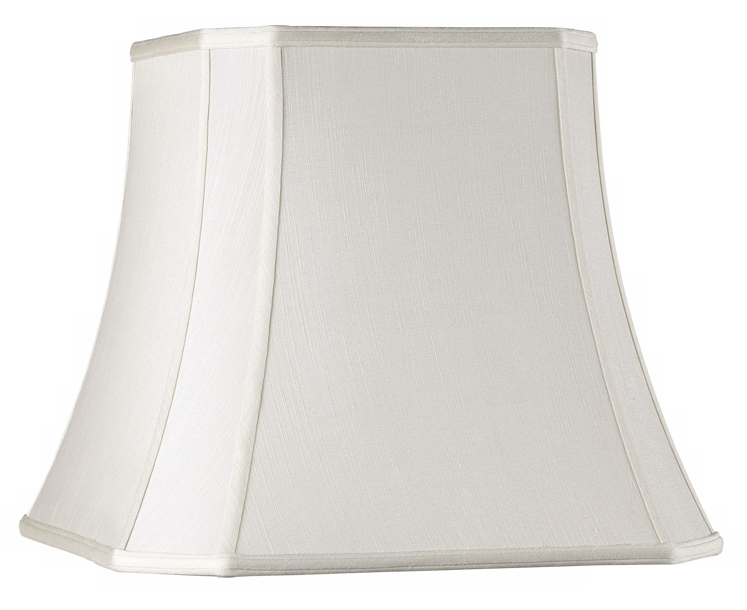Square Cut Corner Creme Lamp Shade 10.5x16x14 (Spider)