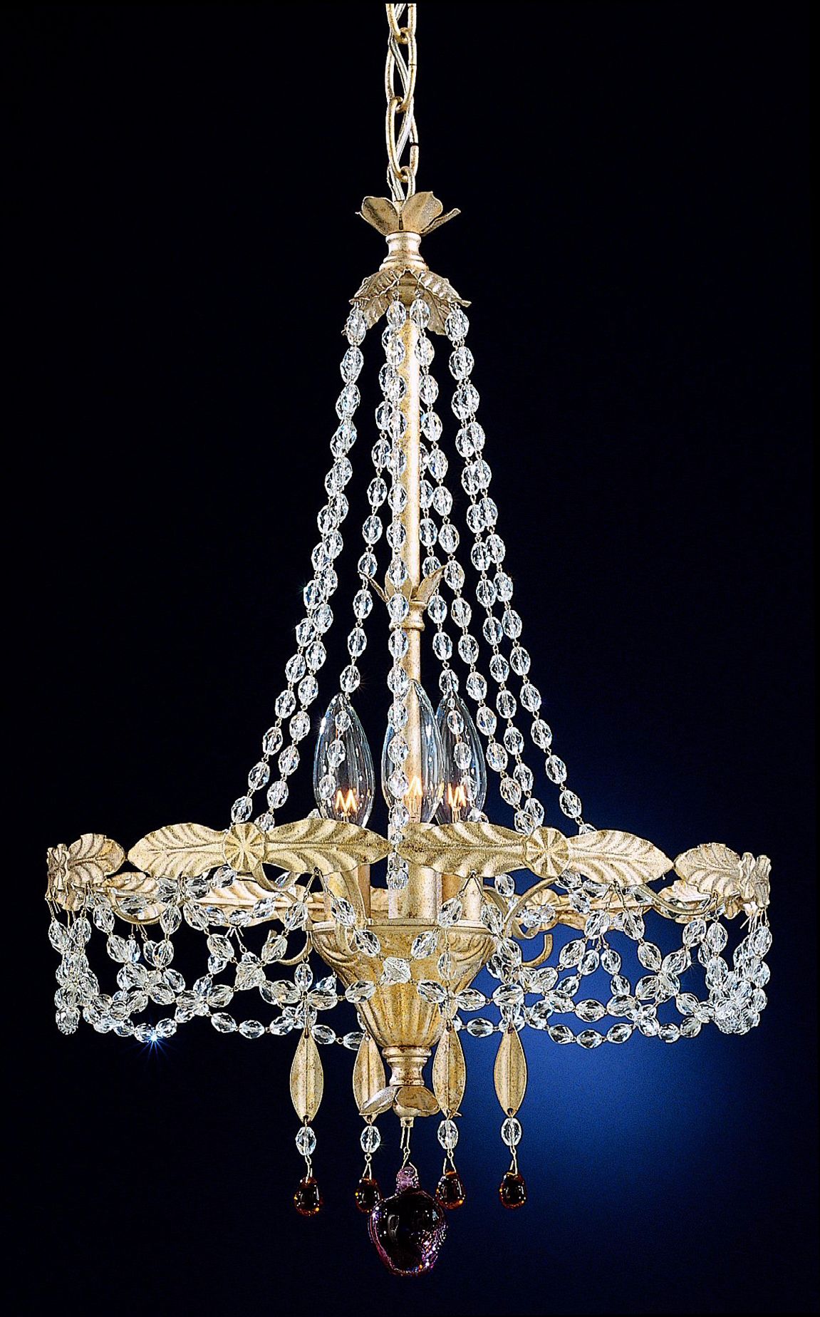 Schonbek Adagio Collection Three Light Crystal Chandelier