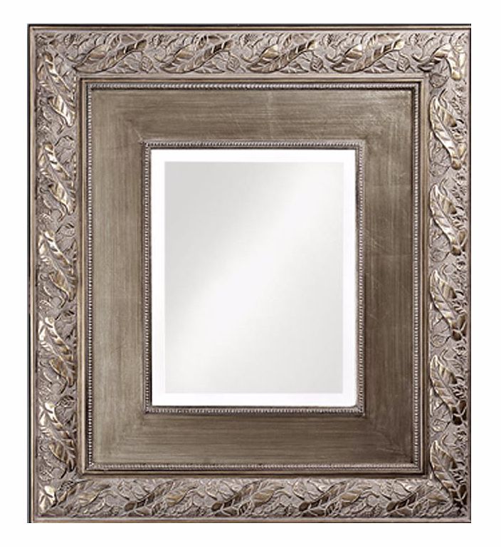 Silver Leaves 38" High Wall Mirror