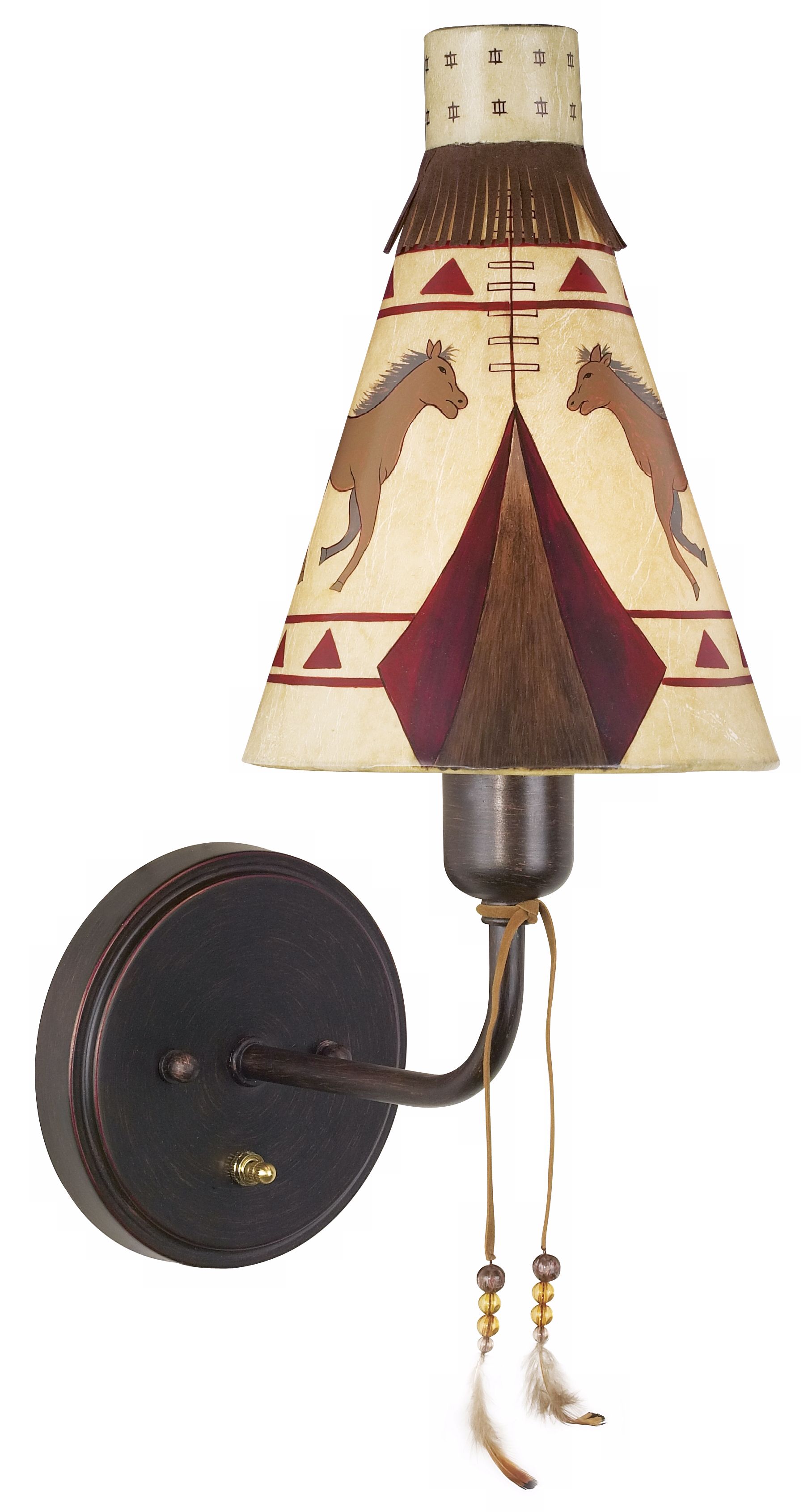 Teepee and Tassels Plug In Wall Light 07293
