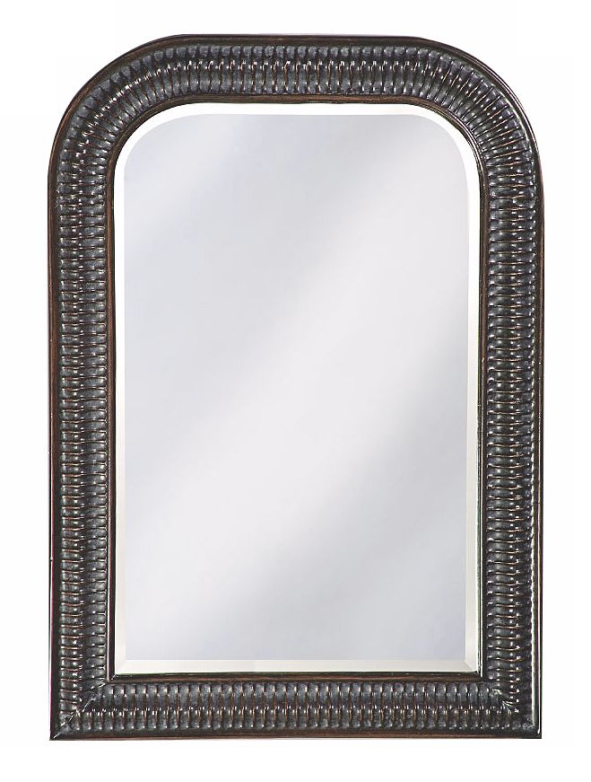 Annapolis Antique Black 38" High Wall Mirror