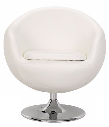 Rebound White Contemporary Armchair