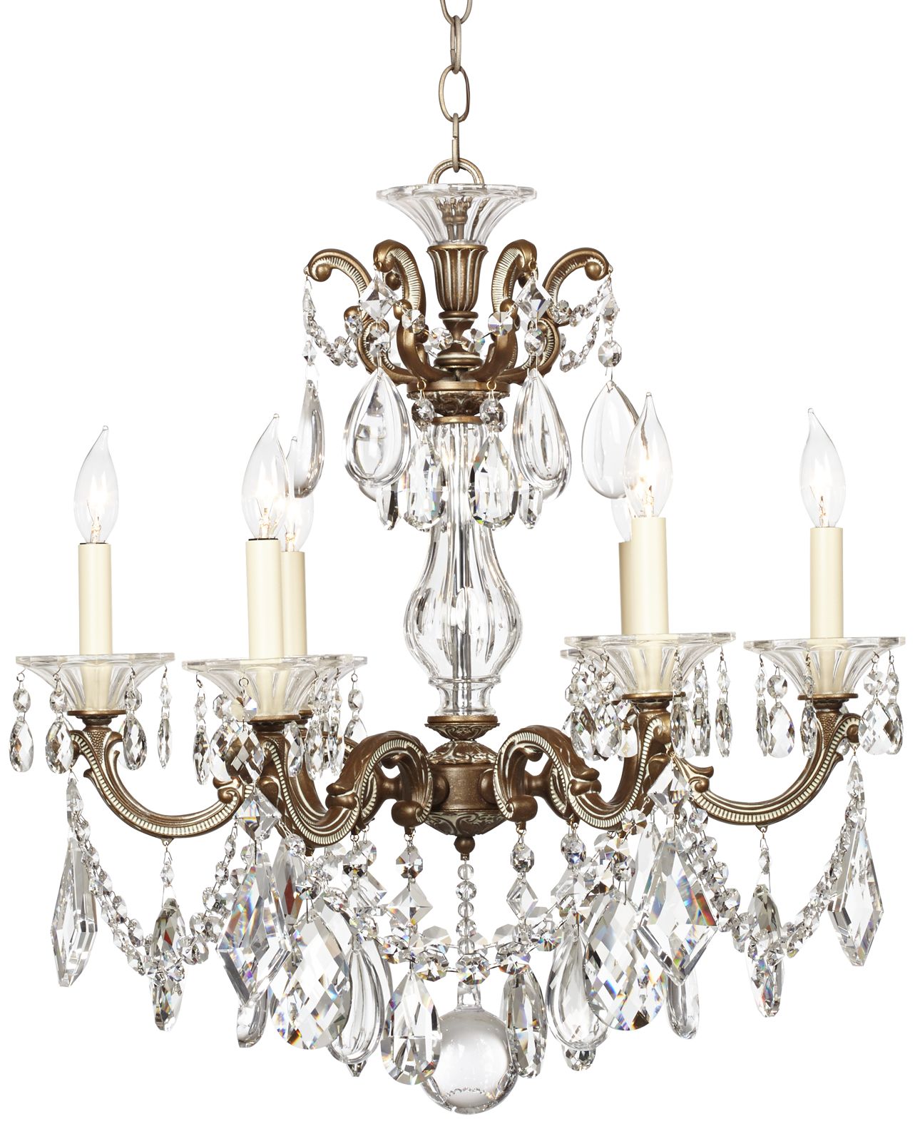 Schonbek La Scala Six Light Crystal Chandelier