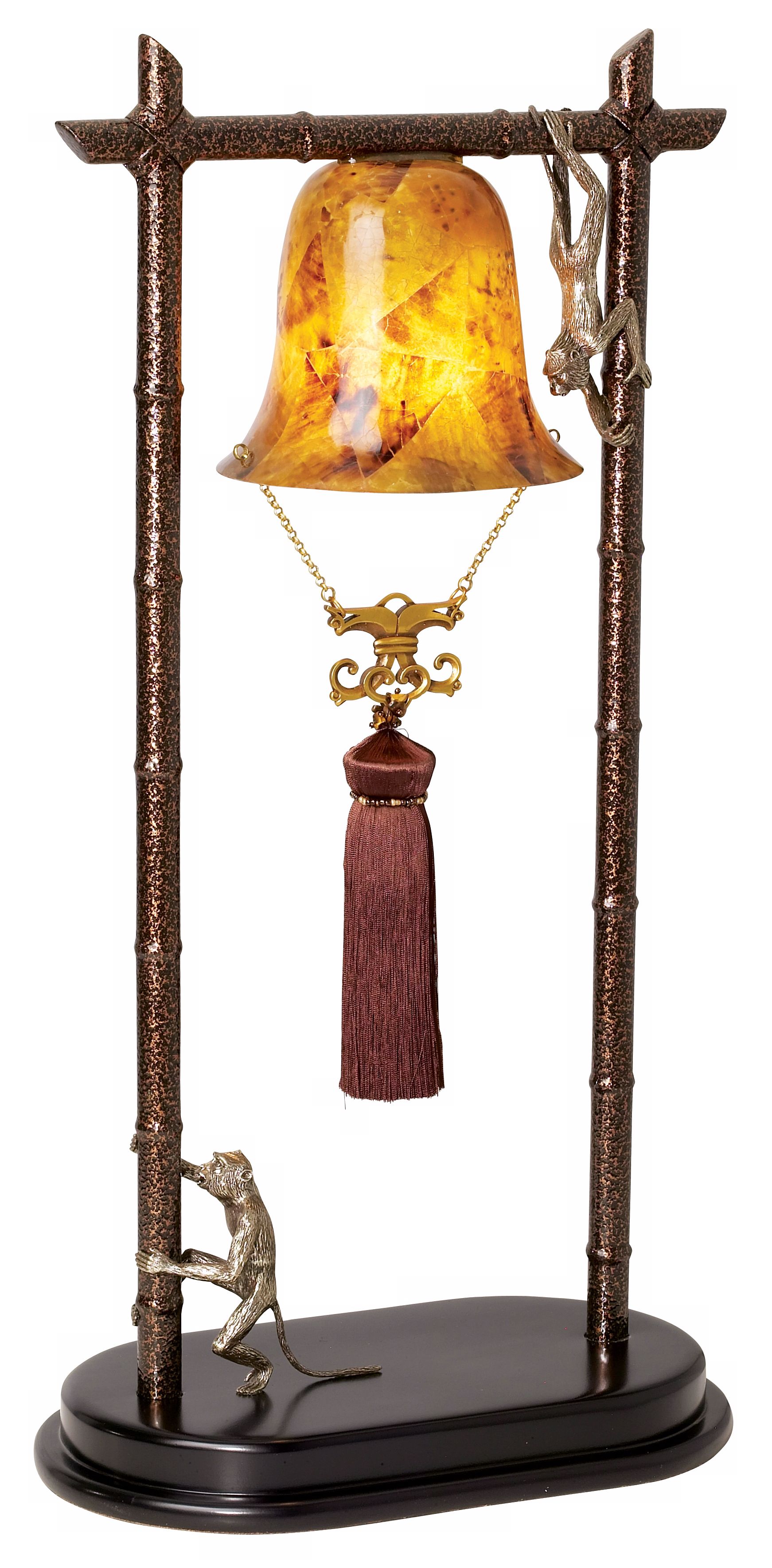Maitland-Smith Pen Shell Shade Monkey Accent Lamp