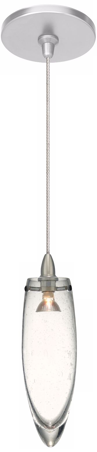 LBL Icicle Clear Glass Nickel Pendant Light