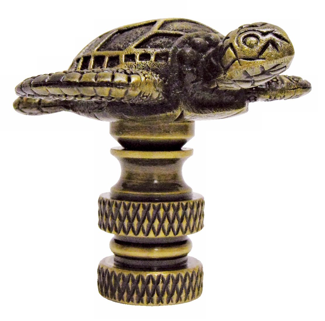 Sea Turtle Antique Metal Finial
