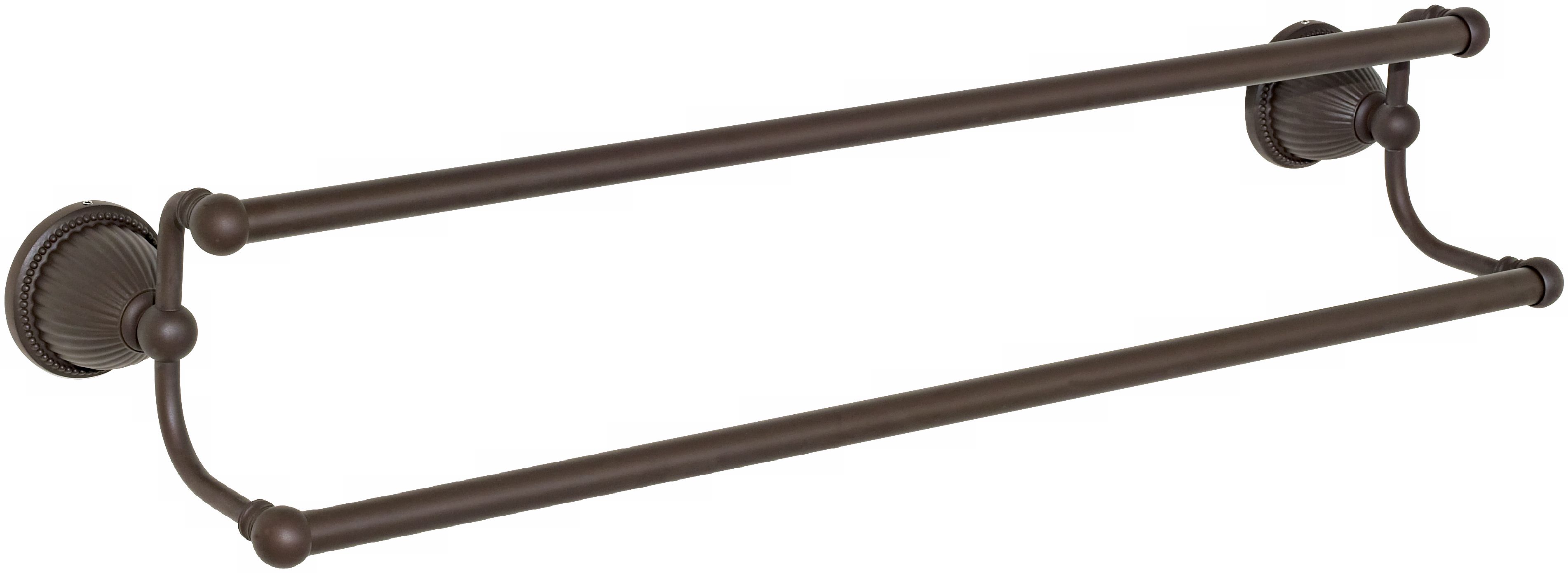 Oil Rubbed Finish Beaded Bell Base  18" Towel Bar
