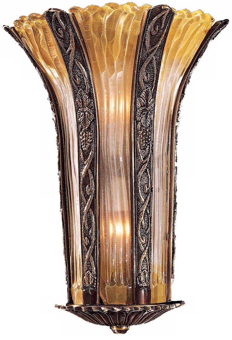 Metropolitan Amber Murano Glass 17" High Wall Sconce