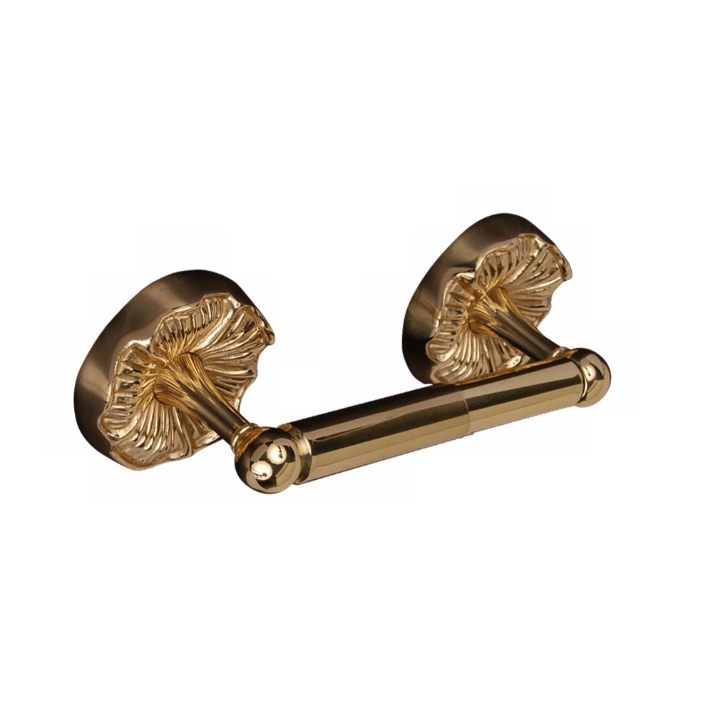 Daisy Polished Brass Toilet Paper Holder