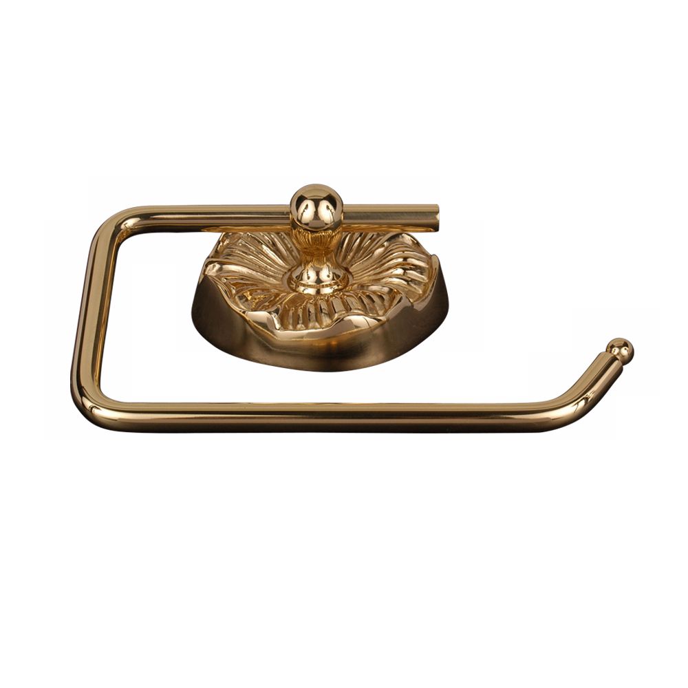 Daisy Polished Brass Euro-Style Toilet Paper Holder