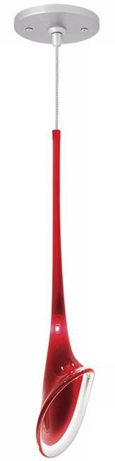 Lily Red Glass One Light Pendant