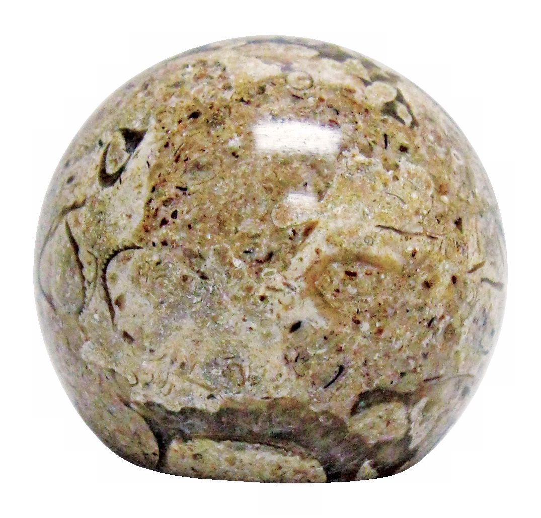 Ball Fossil Stone Finial