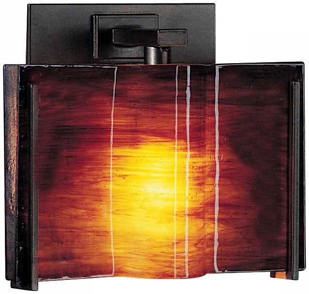 Exos Wave Topaz Glass 6 1/2" High Wall Sconce