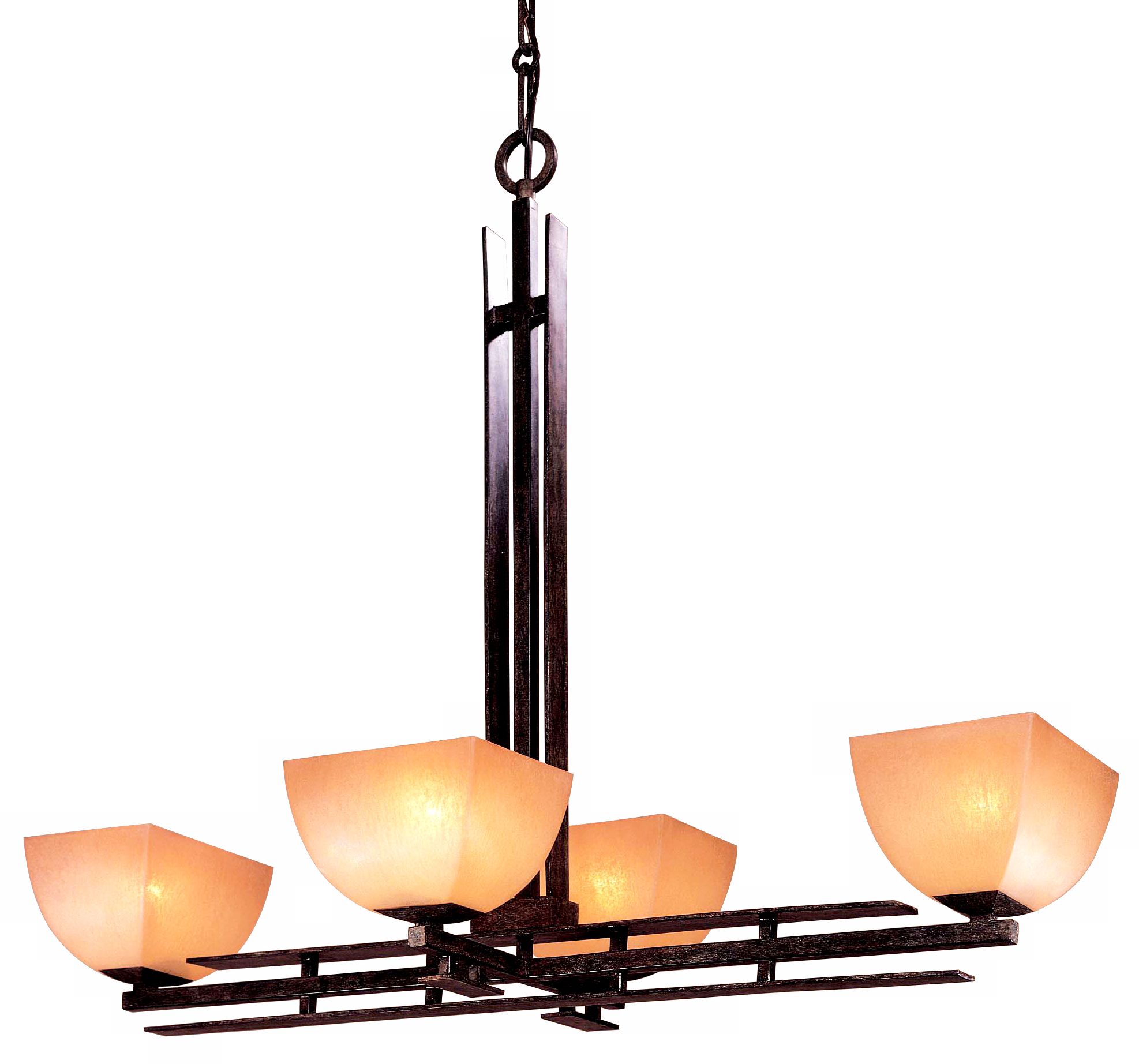 Lineage Collection Mission 19" Wide Four Light Chandelier