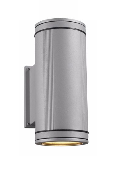 Meridian Up-Down Architectural Silver Outdoor Wall Light