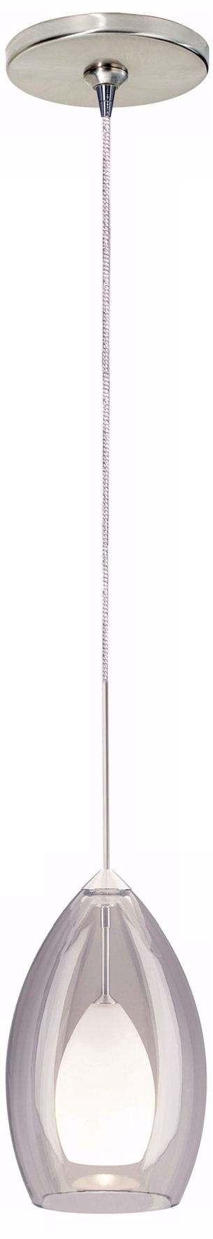 Fire Satin Nickel Smoke Glass Tech Lighting Mini Pendant