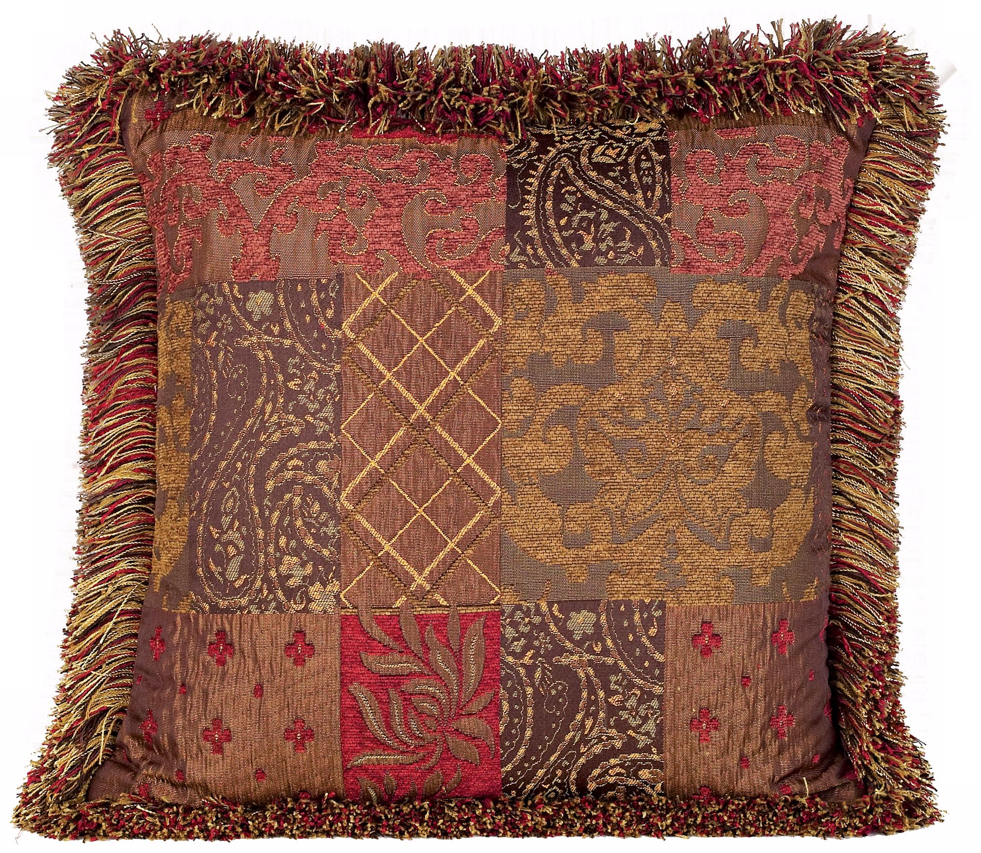 Caravan Collection Brush Fringe Accent Pillow