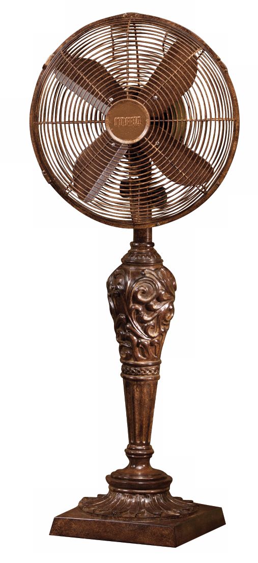 12"  Cantalonia High Brown Tabletop Fan