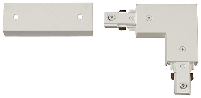 Juno White Finish L-Shaped Track Connector