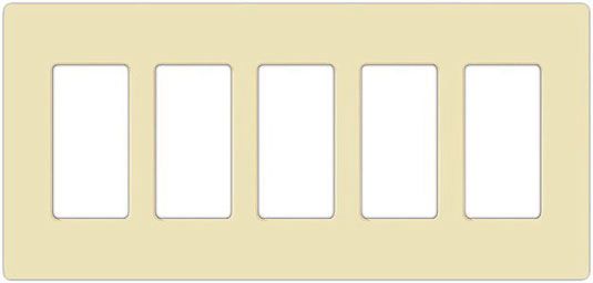 Lutron Claro 5 Gang Screwless Faceplate
