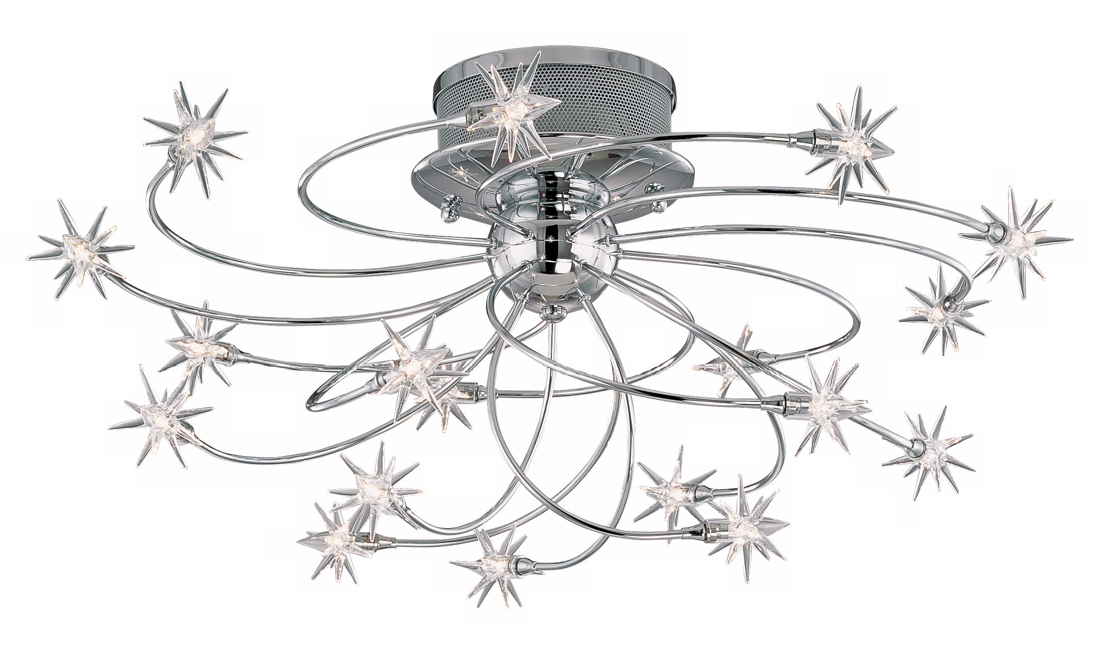 Possini Euro Design Galaxy Chrome 28 1/4" Wide Ceiling Light