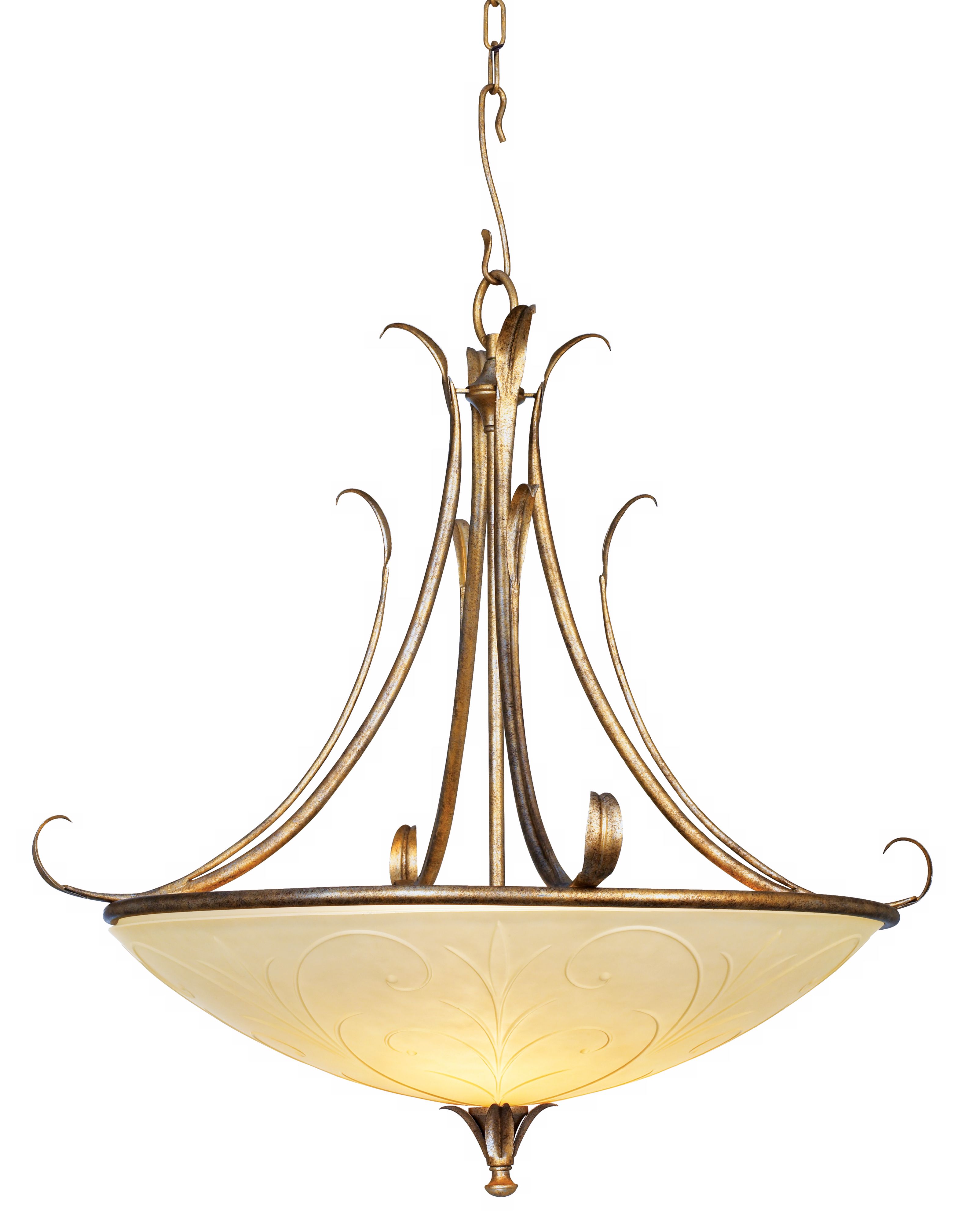Hummingbird Silver 3-Light Bowl Pendant