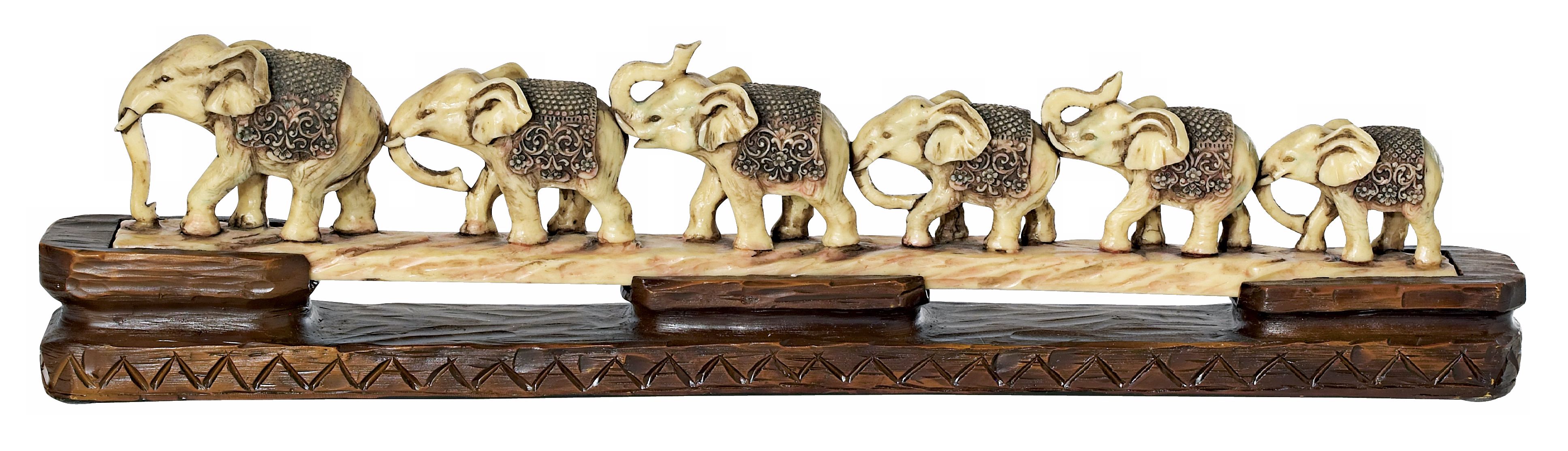Elephant Walk Decorative Accent Carving