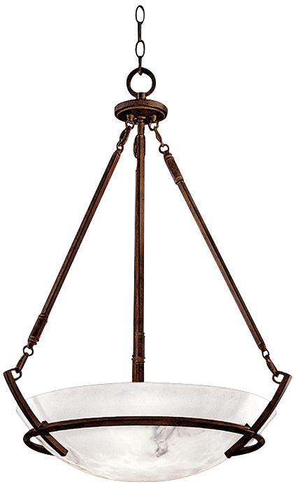 Calavera Collection Alabaster Glass Pendant Chandelier