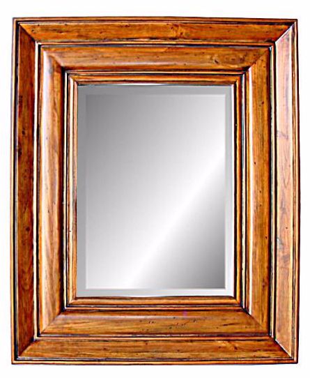 Isabelle Pine Finish Rectangle 38 12 High Wall Mirror 10423