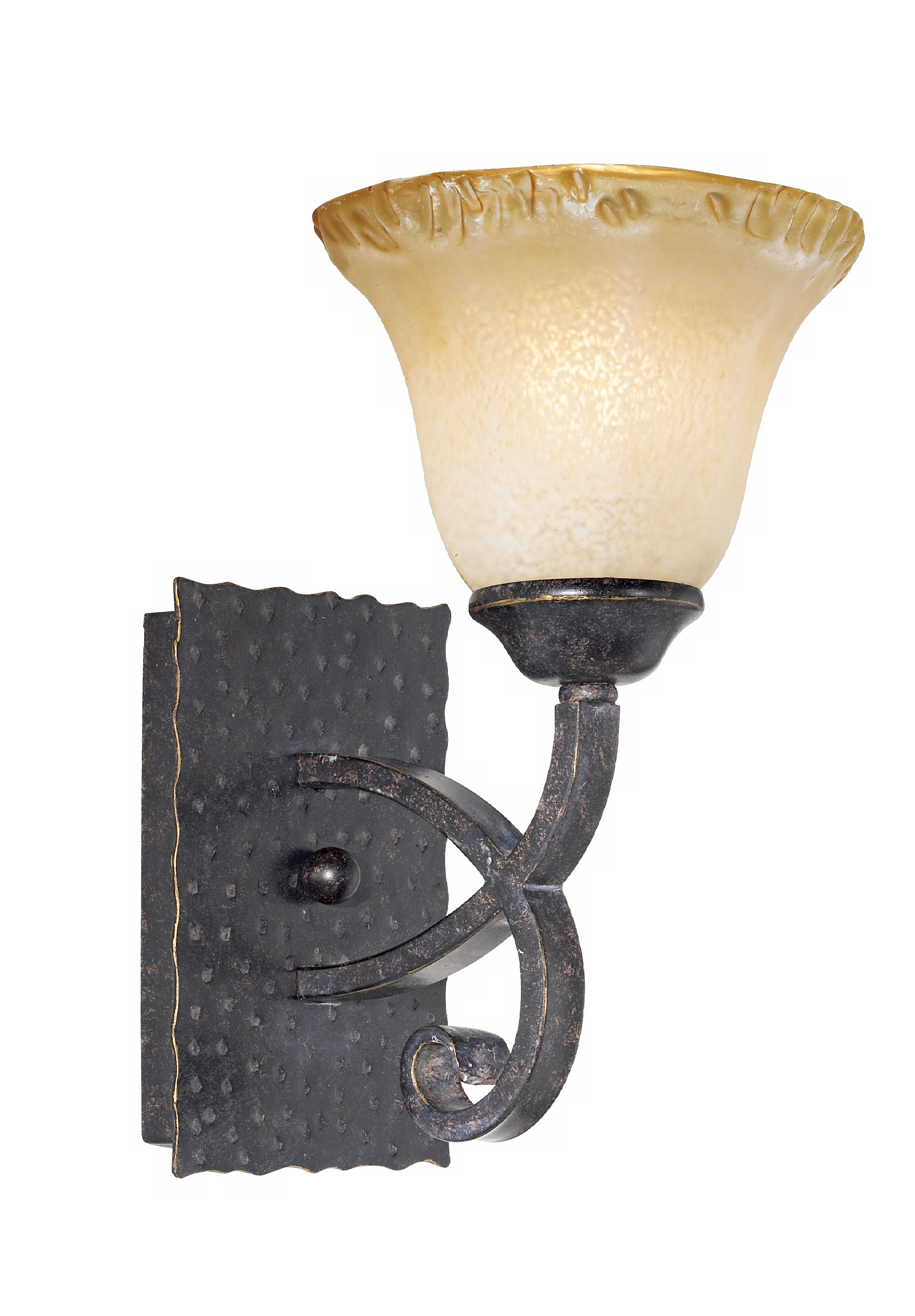 Cordelia Collection Copper Bronze and Amber Wall Sconce