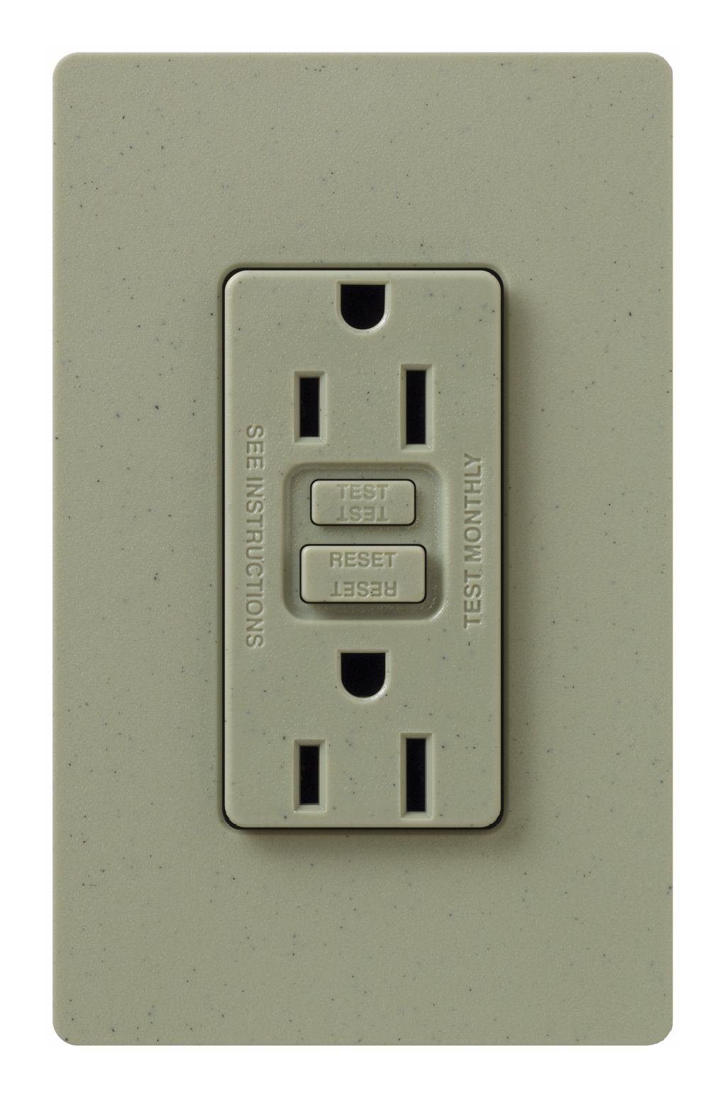 Lutron Satin Greenbriar Diva SC GFCI Receptacle