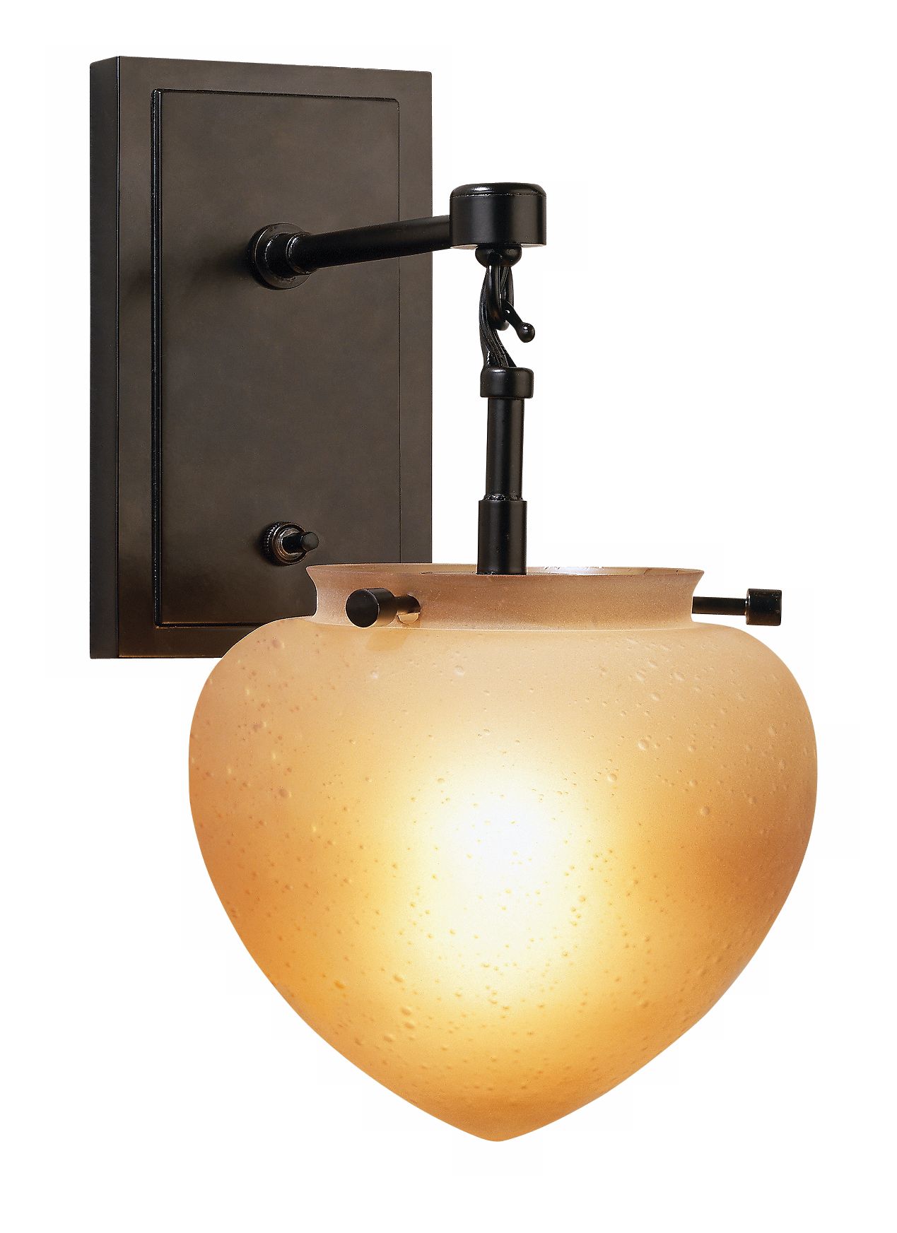 Beaux Arts Rust Finish Plug-in Pendant Wall Sconce