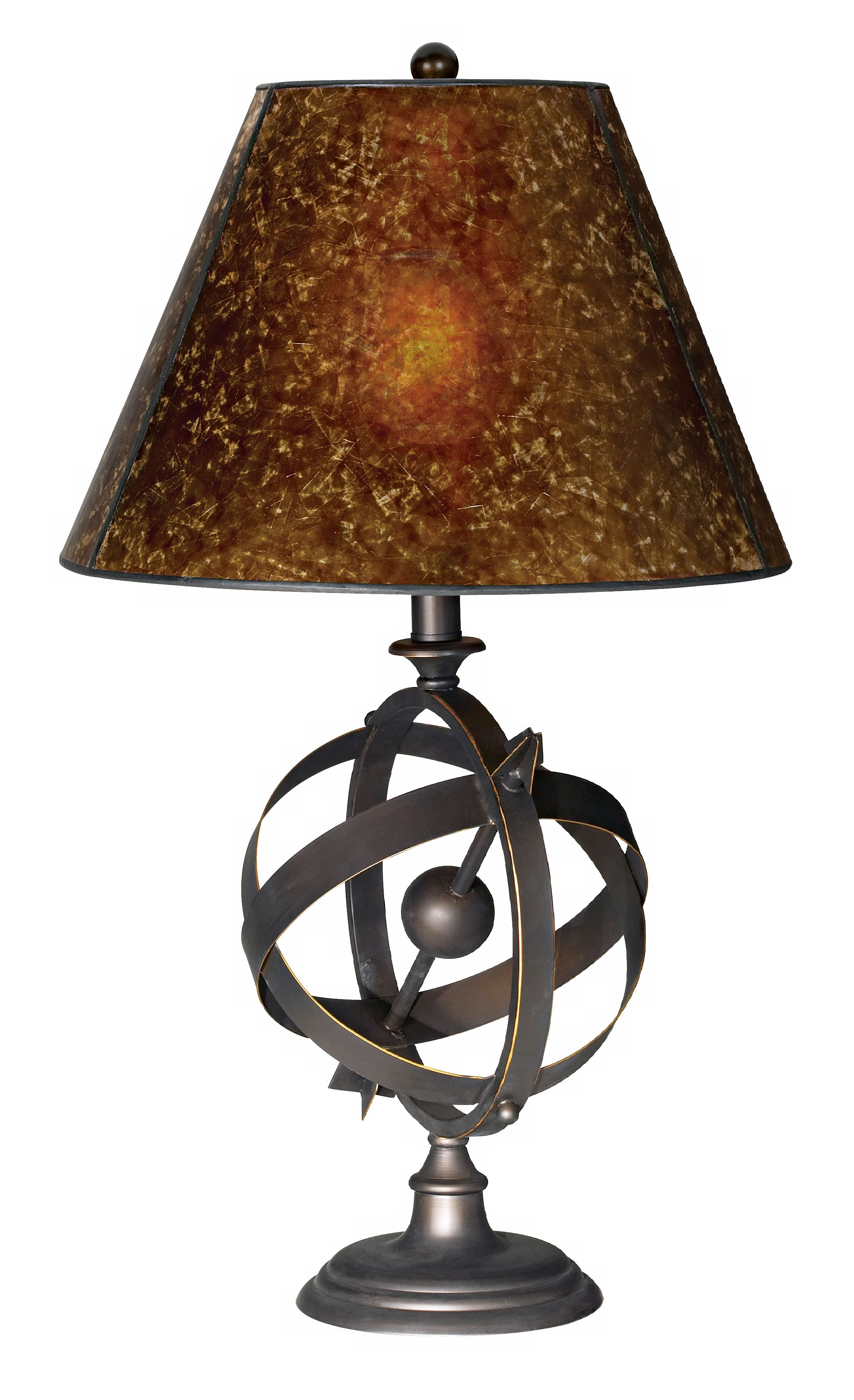 Armillary Sphere Table Lamp with Mica Shade