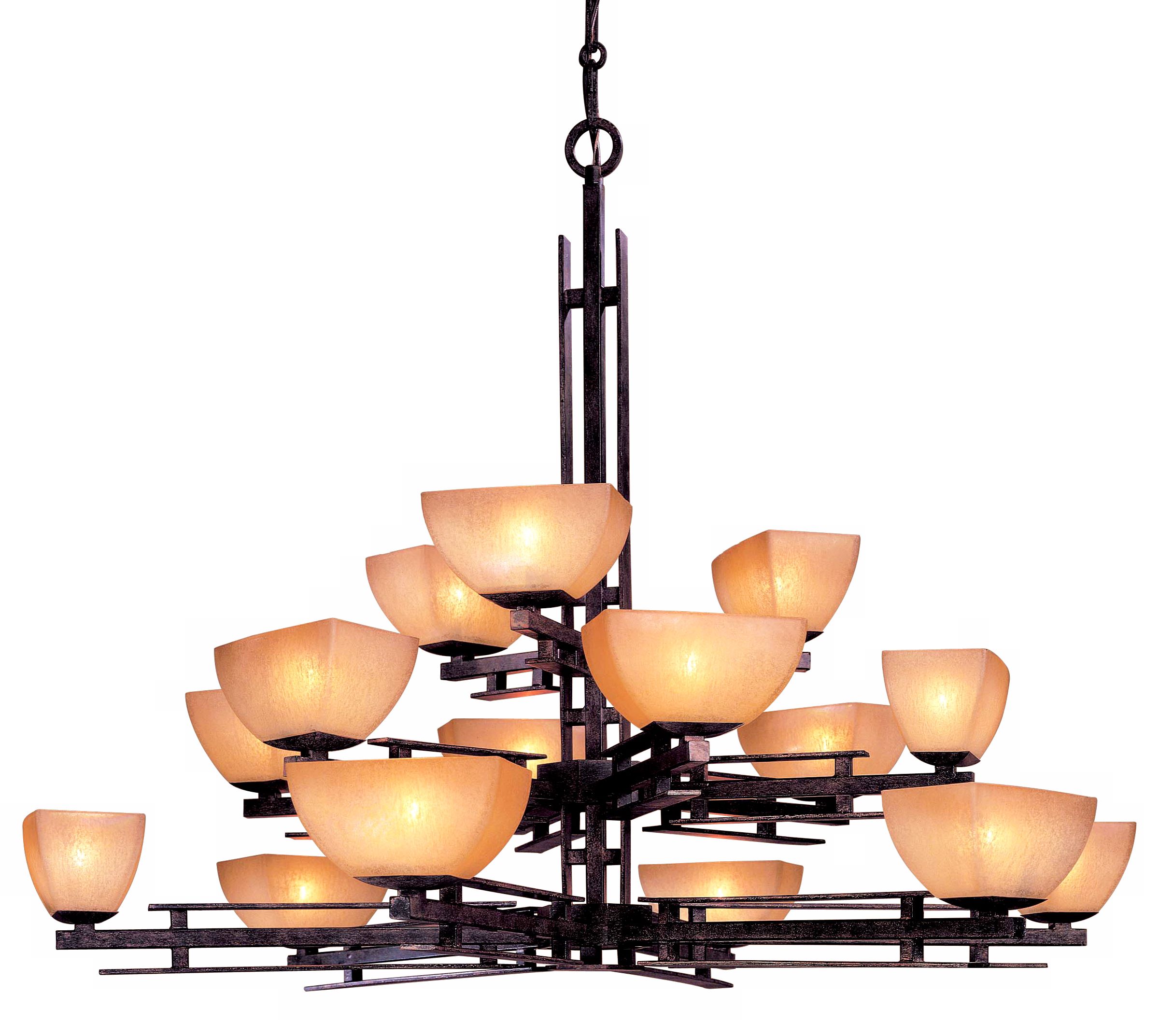 Lineage Collection 35 1/4" High Three Tiered Chandelier