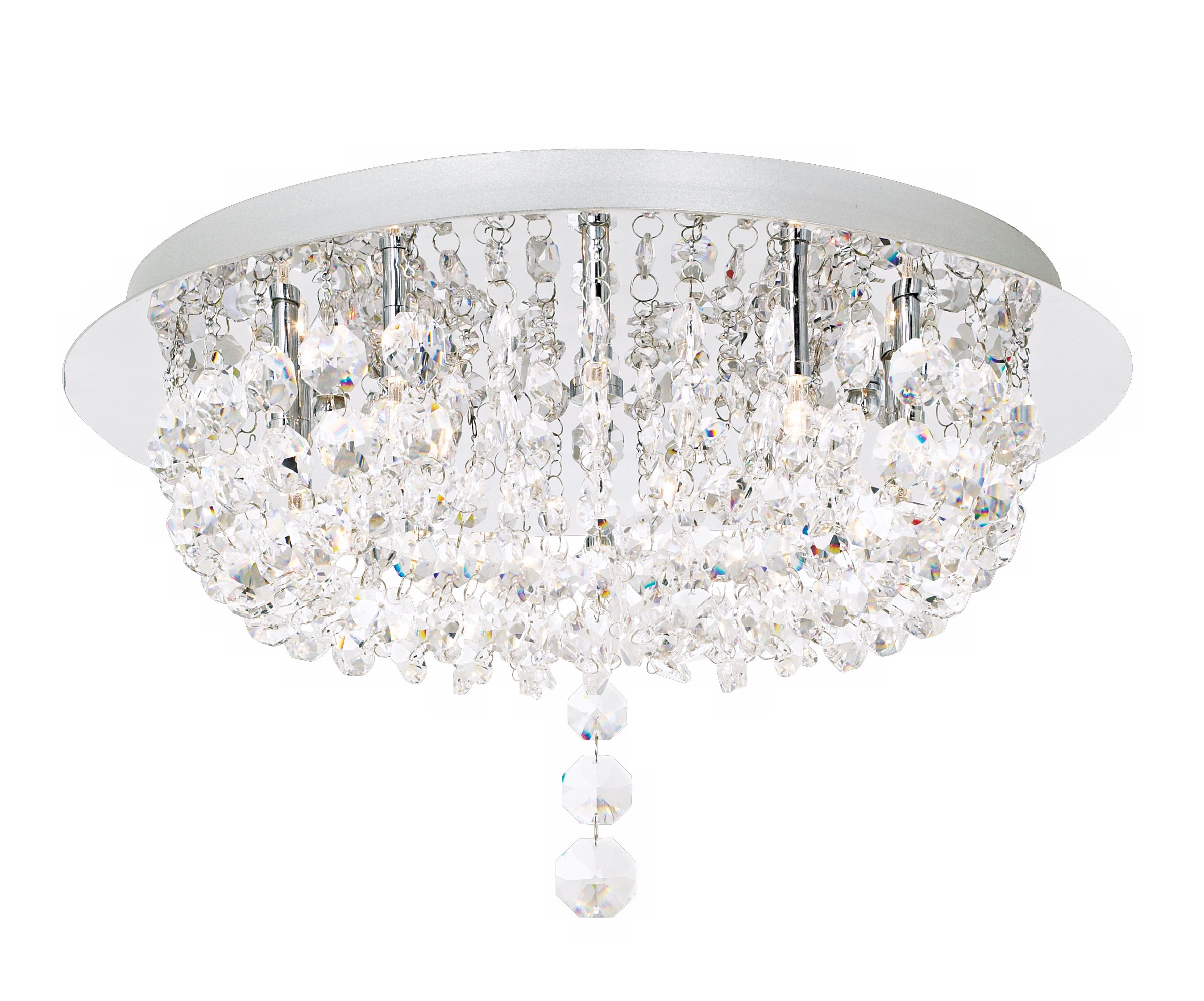 Circular Bracelet 15 3/4" Wide Crystal Ceiling Light Fixture