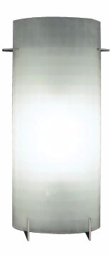 Checkered Acid Frost Glass 14 1/2" High ADA Wall Sconce