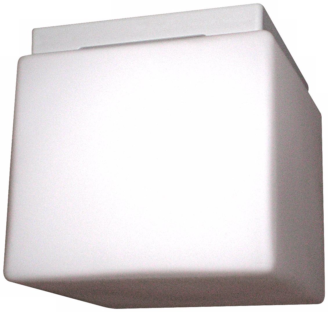 White Cube 6 1/4" High Outdoor Wall Light