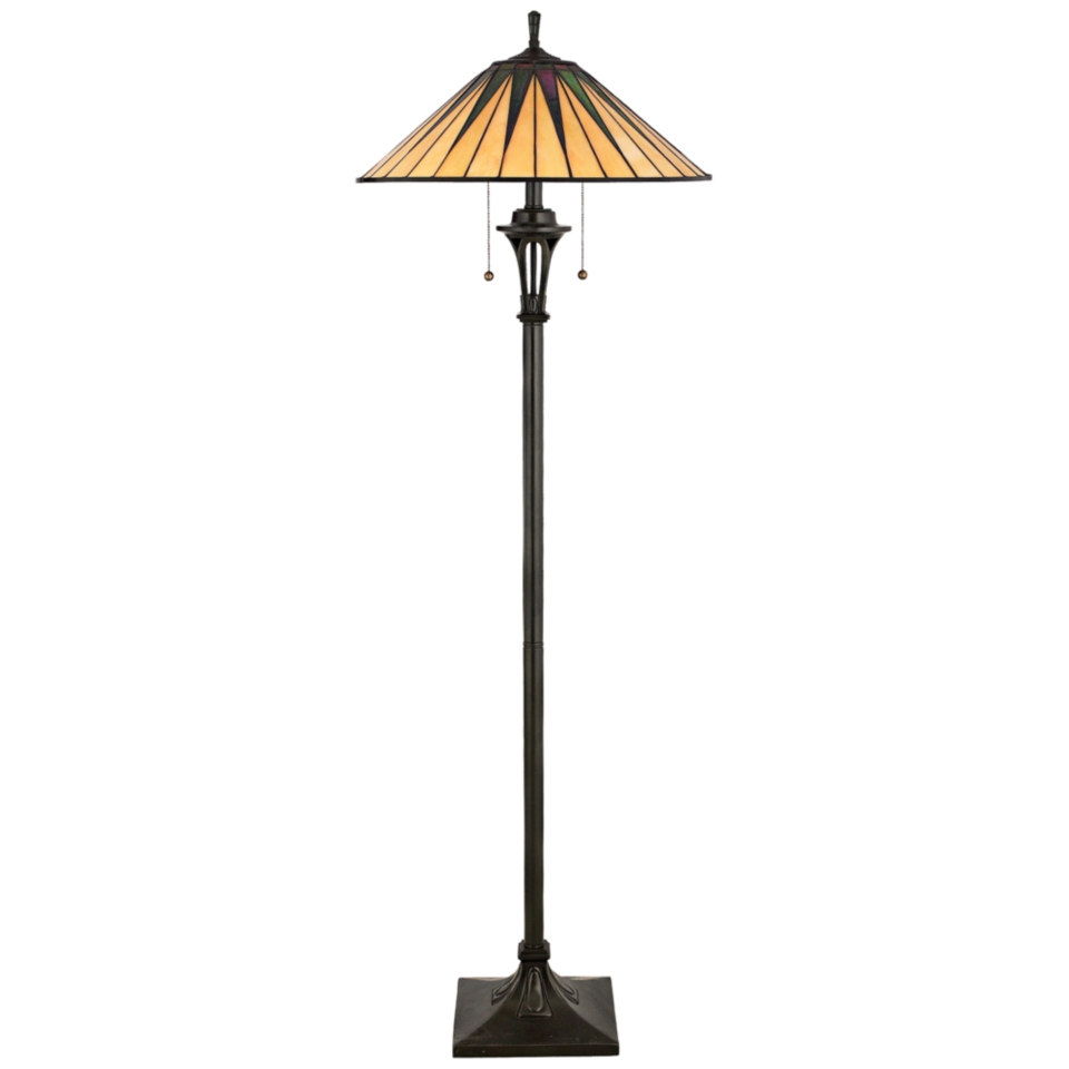 Gotham Tiffany Style Downbridge Floor Lamp   #13893