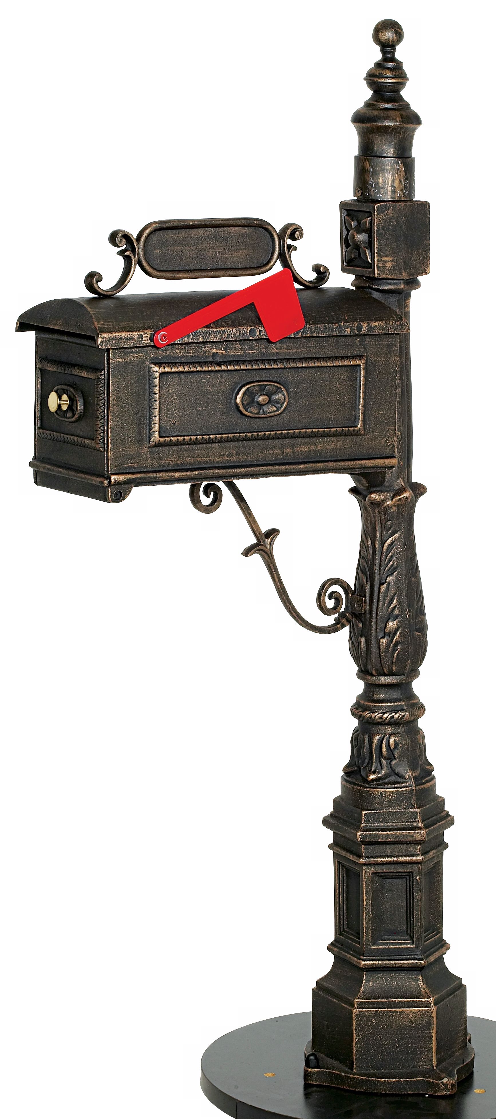 Decorative Curbside Veranda Bronze Post Mailbox