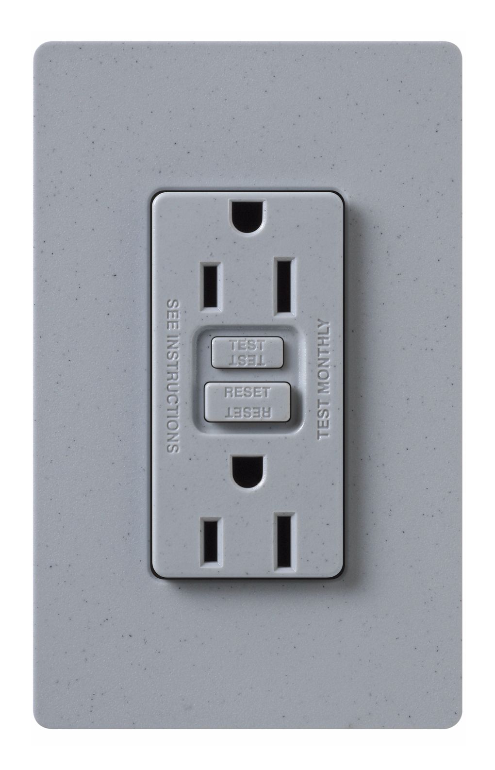 Lutron Diva SC Satin Bluestone GFCI Receptacle