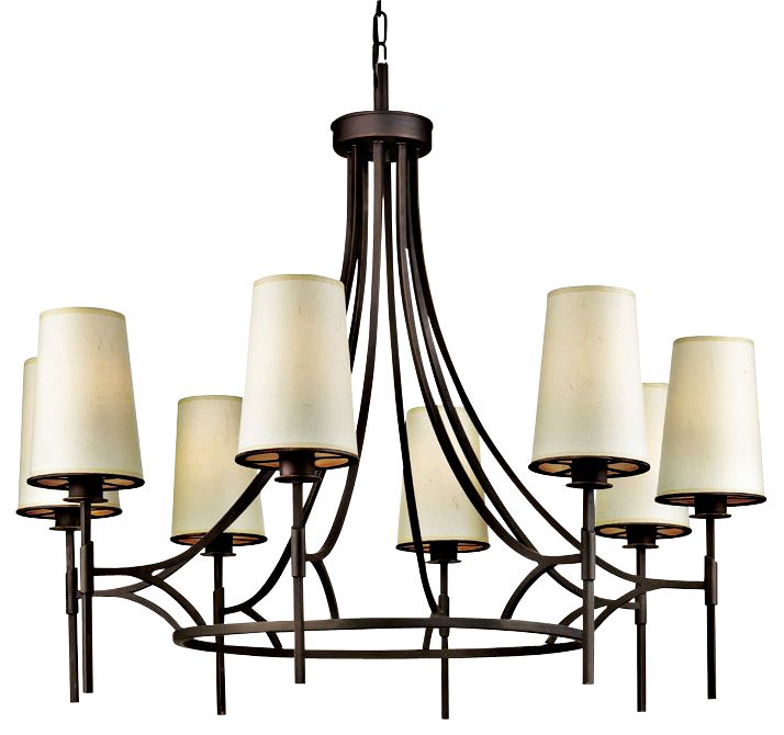 Cancan Collection Eight Light Bronze Chandelier