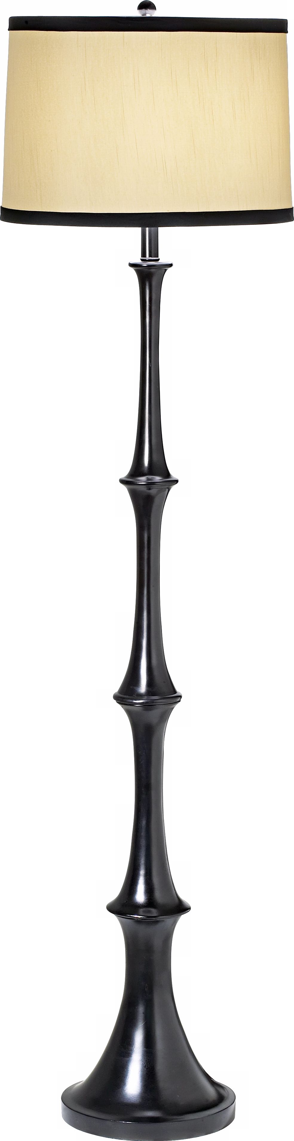 Spindle Gloss Black Floor Lamp