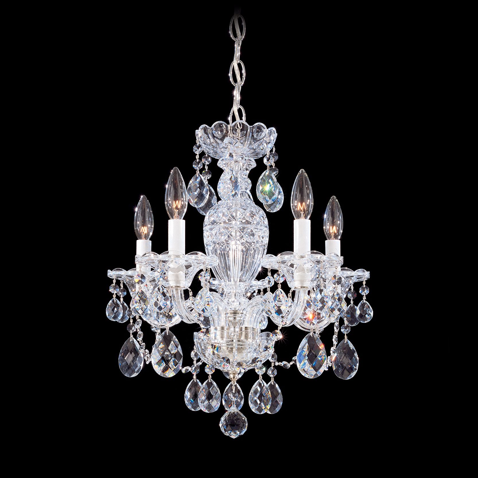 Schonbek Sterling Collection 16" Wide Crystal Chandelier