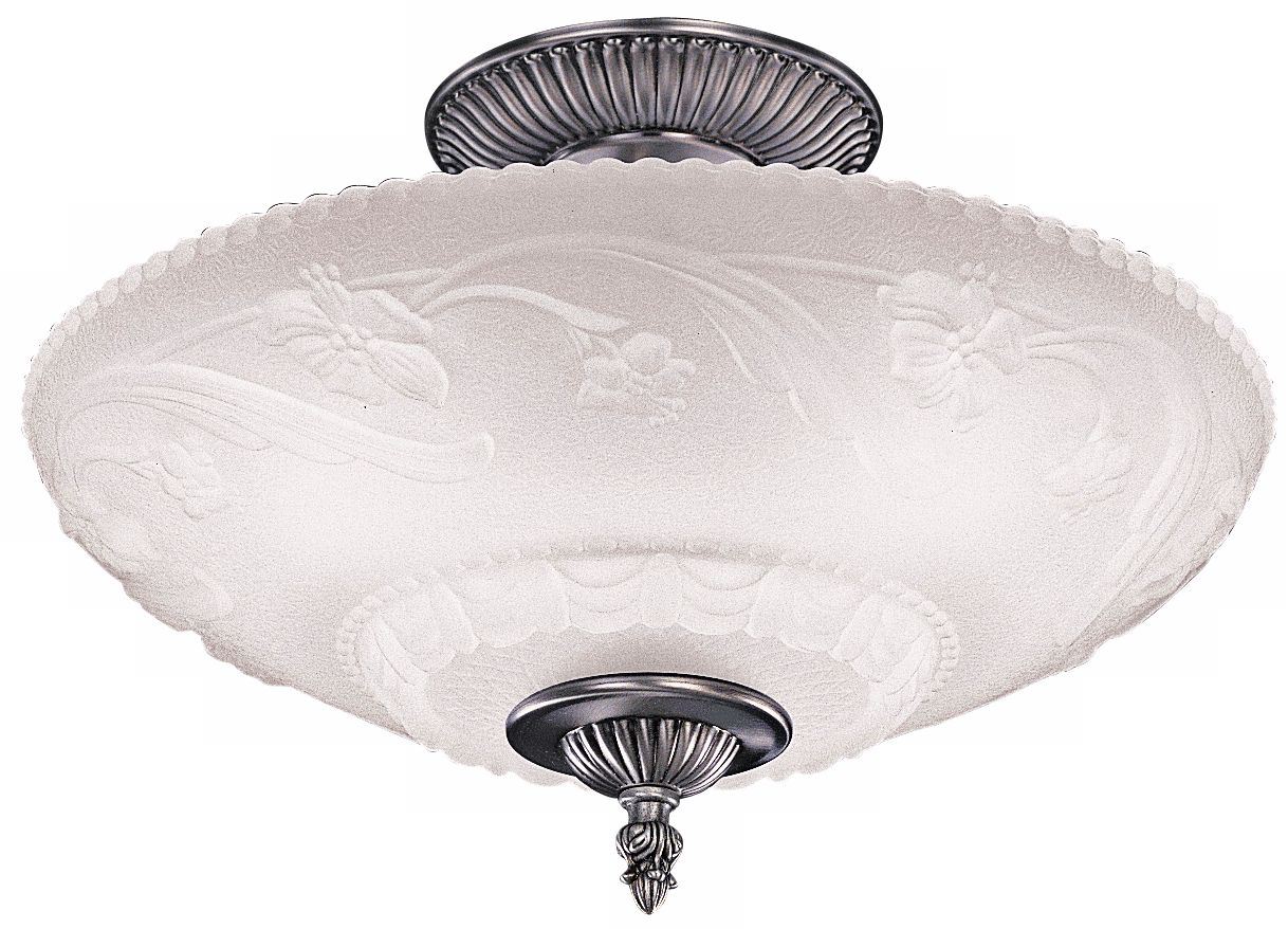 Americana Flower and Vine 14" Wide Ceiling Light