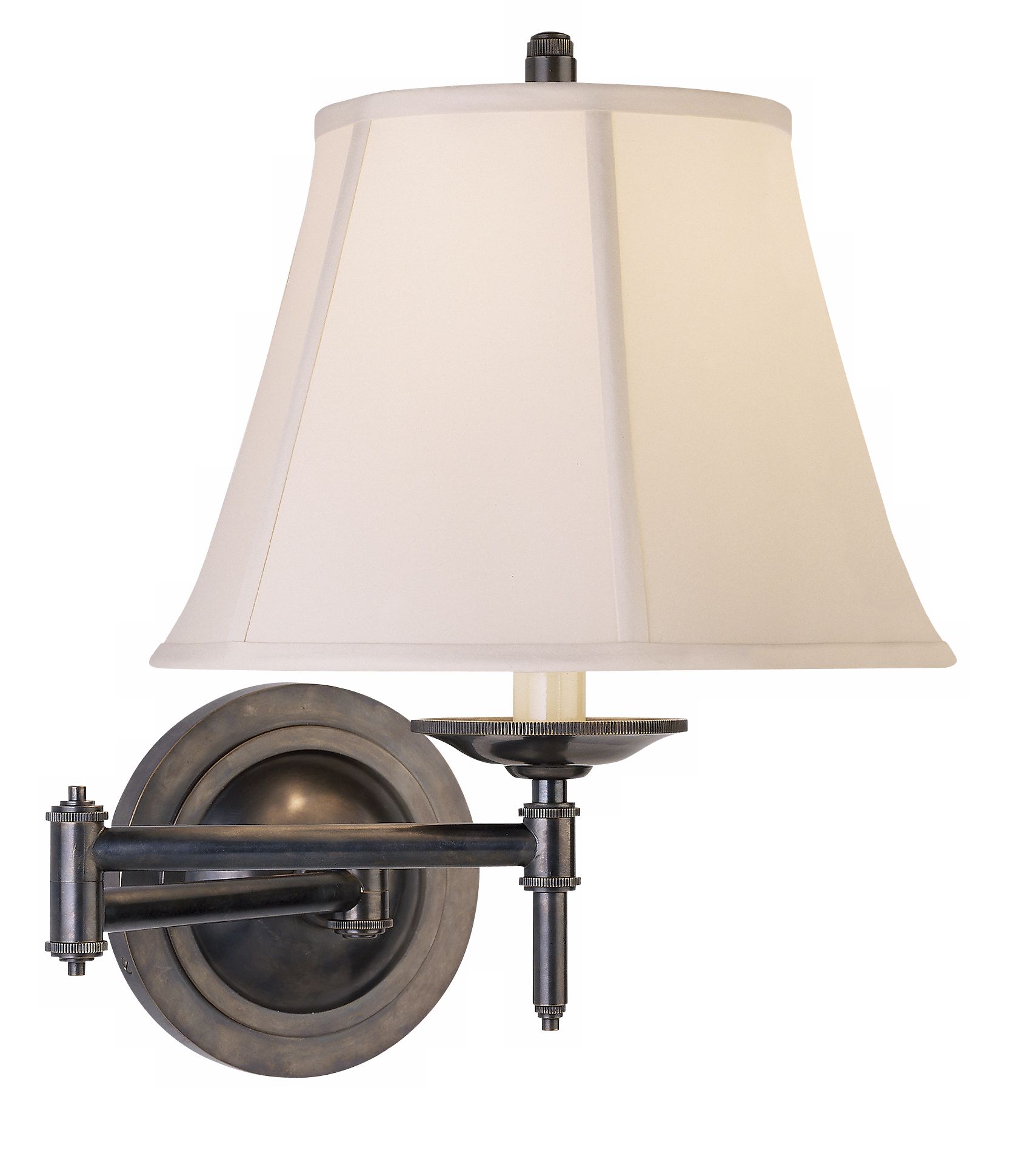 Alvin Collection Patina Bronze Plug-In Swing Arm Wall Lamp
